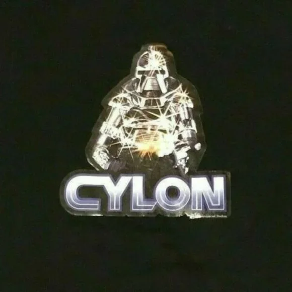 Vintage 1997 Battlestar Galactica Cylon Alstyle T-Shirt Universal Studios - Picture 2 of 6